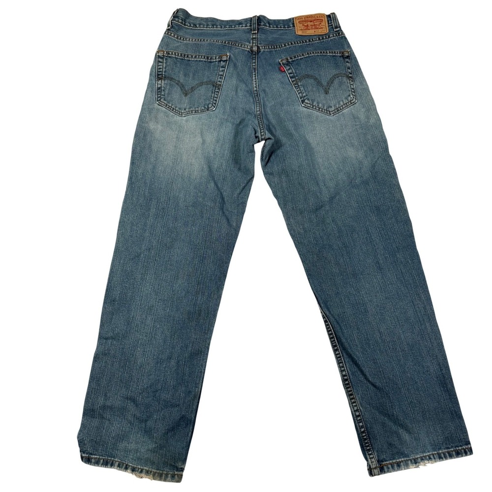 Vintage Y2K Levis 550 Relaxed Fit Jeans 33x30 Blue Denim Medium Wash Tapered Leg